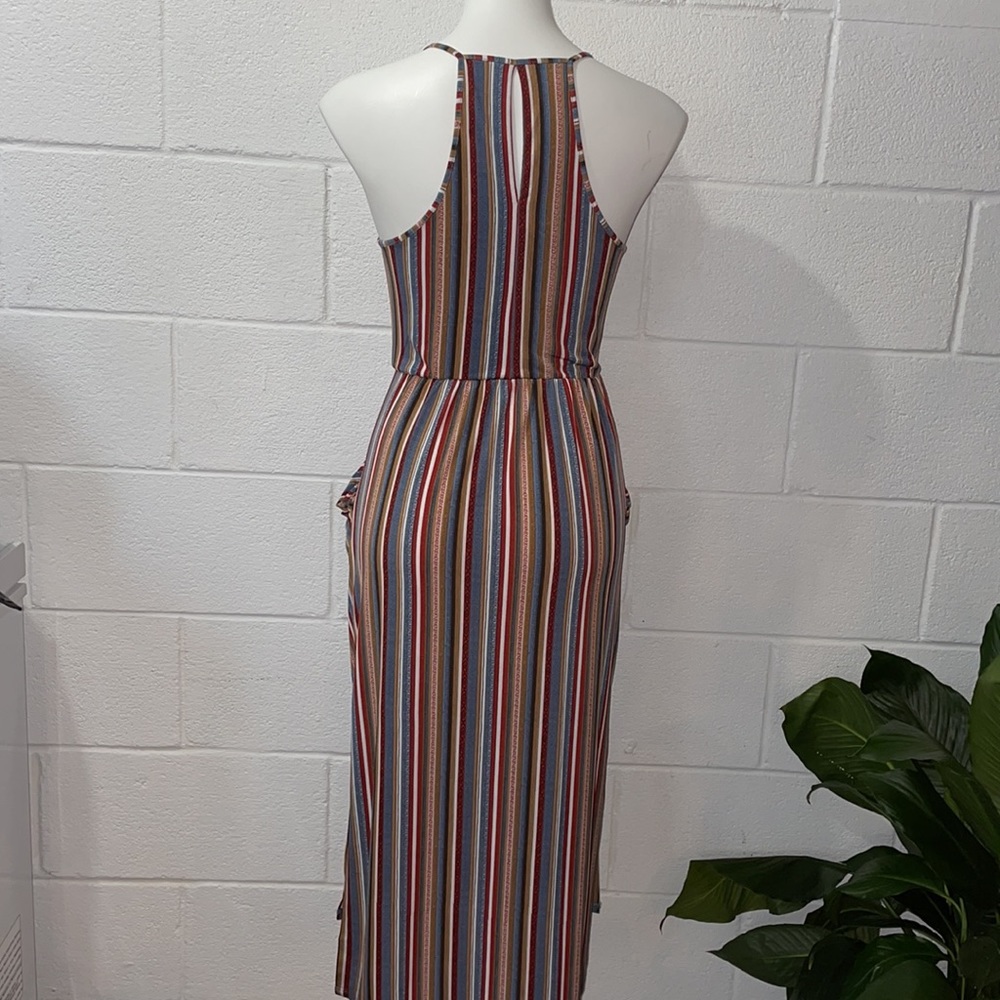 Vertical Aztec Stripe Dress with Pockets - Picture 12 of 13